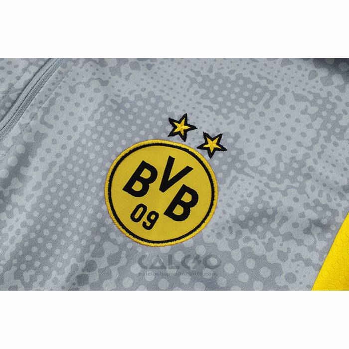 Tuta da Track di Felpa Borussia Dortmund Bambino 2025-2026 Grigio